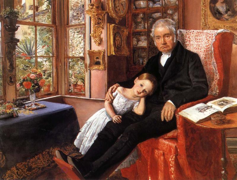 Sir John Everett Millais James Wyatt and His Granddaughter France oil painting art